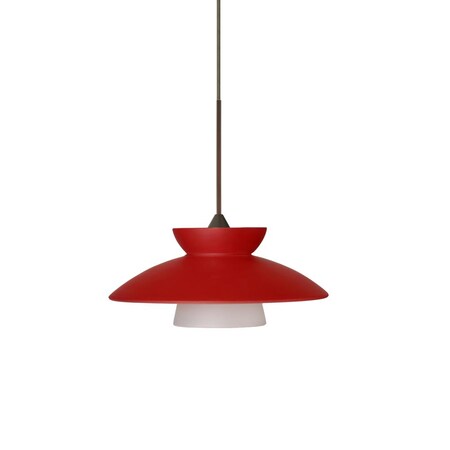 Besa Lighting Besa Pendant Trilo 7 Bronze Red Matte 1x50W Halogen RXP-271831-BR